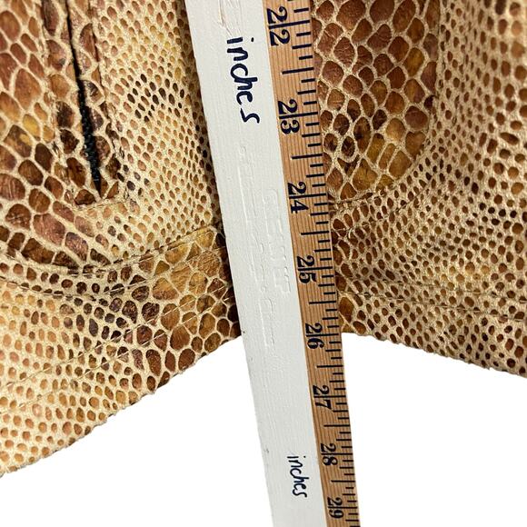 Dialogue The New Language of Style Faux Leather Jacket Snakeskin Print Size XL - Picture 12 of 12